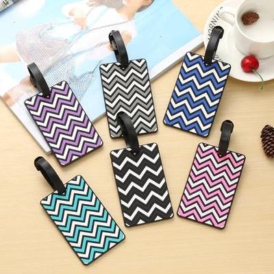 Etichette per bagagli geometriche per donne e uomini Etichette per bagagli in PVC Etichette per indirizzo valigia Accessori da viaggio
