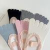 Soft Five Toes Pilates Sock Bottom Silicone Grip Boat Socks Breathable Low-Ankle Socks  Sport