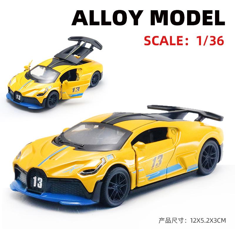 AAZN1 [Boxed] 1:36 Alloy Racing Model Boy Three Doors Pull Back Graffiti Car Gift Wholesale Cross-border