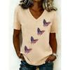 Women's T Shirt Print Graphic Flag American Flag Vintage Stylish Classic Short Sleeve V Neck Regular Tops Summer Spring