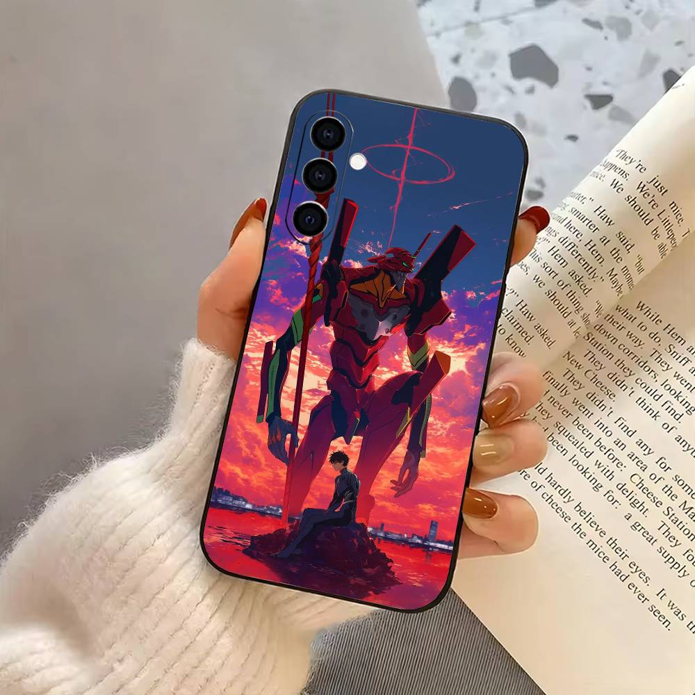 Anime EVA E-Evangelions Cool Phone Case For Samsung Galaxy A73,A72,A71,A70,A53,A52,A51,Soft Silicone Black Cover