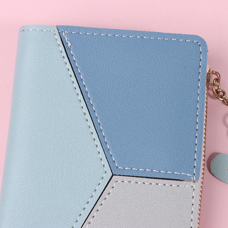 1Pc Geometric Women Cute Wallets Pocket Purse Card Holder Patchwork Wallet Lady Female  Short Coin Purse Money Bag