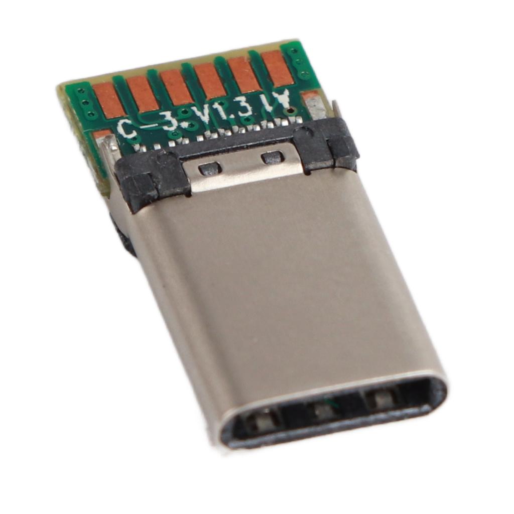 12pin Solder Type C Connector USB3.1 Converter Male Plug Socket Cable Adapter PCB 56k Resistor