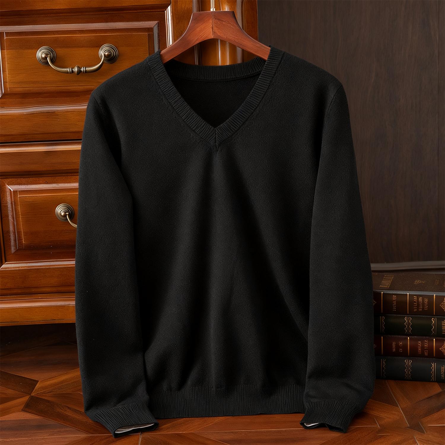 

Чоловічий жіночий високоякісний в’язаний светр осінь-зима Пуловер з V-подібним вирізом Топи з довгими рукавами Блуза Формальний одяг Сорочки Майки для чоловіків XL