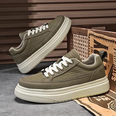 Mode Chaussures Décontractées Basses pour Homme de Haute Qualité Respirantes à Semelle Épaisse Chaussures Vulcanisées pour Homme Tendance Tout-aller Chaussure Résistante à l'Usure pour Homme