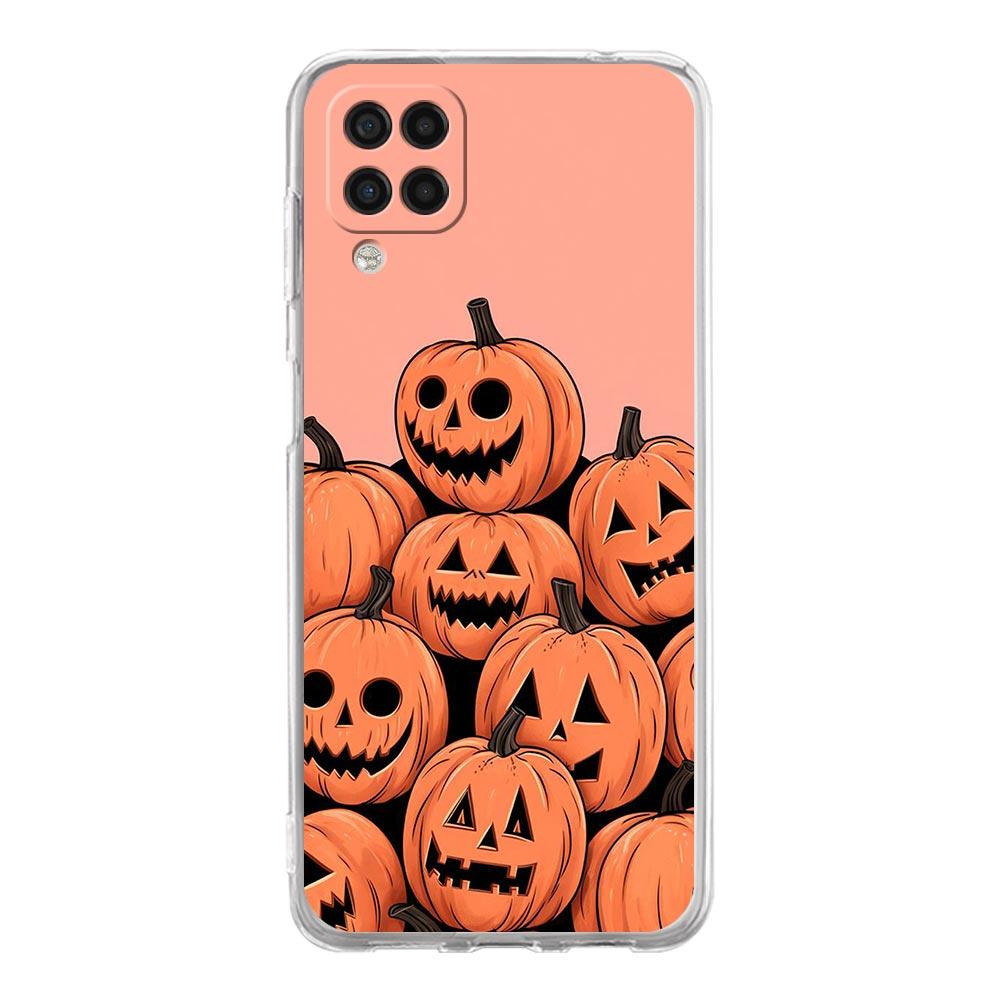Leaves Fall Fox Pumpkin Halloween Phone Case For Samsung A13 A33 A73 A53 A23 A51 A71 A21S A12 A31 A41 A03S A22 A52 A32 5G Cover
