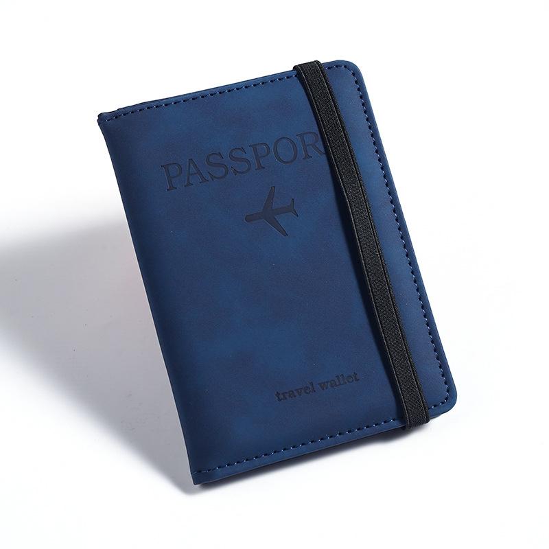 Women Men Rfid Vintage Business Passport Covers Holder Multi-Function Id Bank Card Pu Leather Wallet Case Travel Accessories