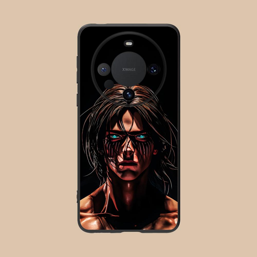 AOT Eren Yeager Matte TPU Mobile Phone Case for Huawei Mate 60 50 40 30 20 10 Pro Plus Lite E 5G Colorful Printing Cover