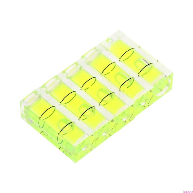 

5 Pieces Mini Level-Mini Bubble Spirit Level Small Square Measuring Instruments зелений