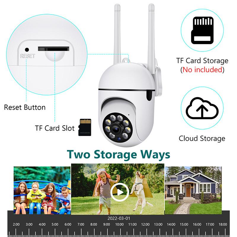 1080P Home Surveillance Camera Indoor, Intelligent Wireless Wifi Camera Remote Network High Definition Full Color