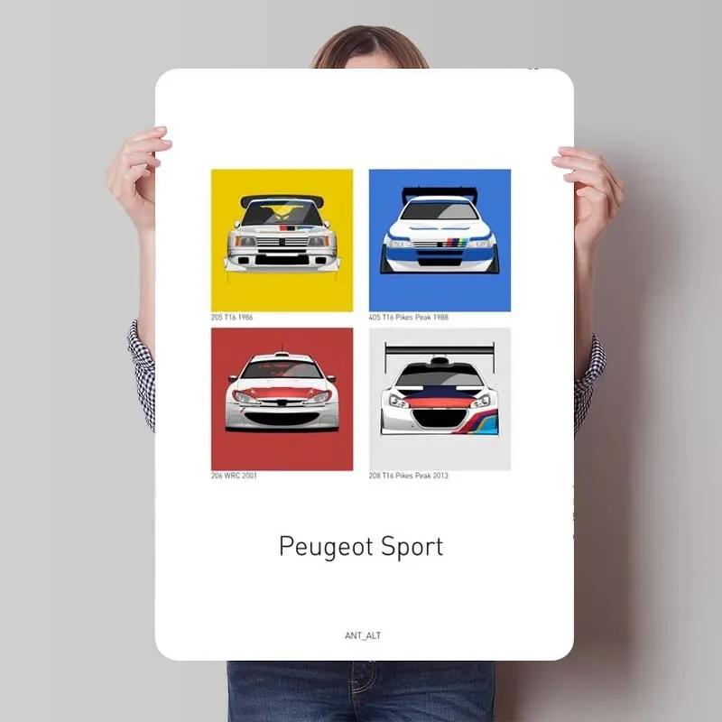 Peugeot Blechschild Autos Poster Retro Metallschild Plakette für Garagenwandkunst Dekoration Dekoration Wohnzimmer Heimdekorationen