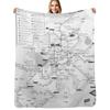 Madrid Metro Throw Blanket Warm Plush Fuzzy Blanket for Living Room