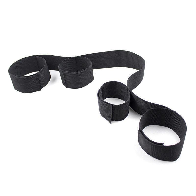 Cosplay Bondage Open Leg Hard Rigid Mid-section Straight Line Bar Erotic Hand Cuff Ankle Cuffs for Doggy Role Play