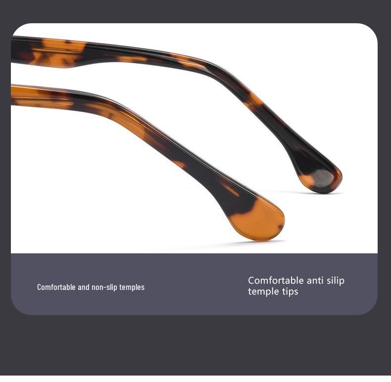 JQ1004 Tortoiseshell Retro Acetate Unisex Prescription Glasses Frame - High-End Design