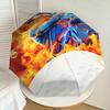 1pc Golf Fire Pattern Umbrella Design Automatic Opening and Closing Umbrella, High-quality Travel Umbrella,  c1128232