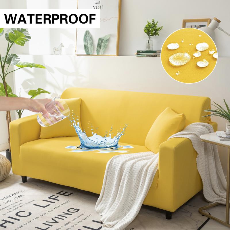Waterproof Sofa Slipcover Stretch Couch Cover Pet Friendly Sofa Covers For Living Room Furniture Protector With Elastic Bottom