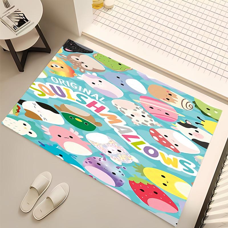 squishmallows Print Area Rug - Soft,Washable Non-Slip Indoor Mat,Living Room,Home Office Decorative Rug