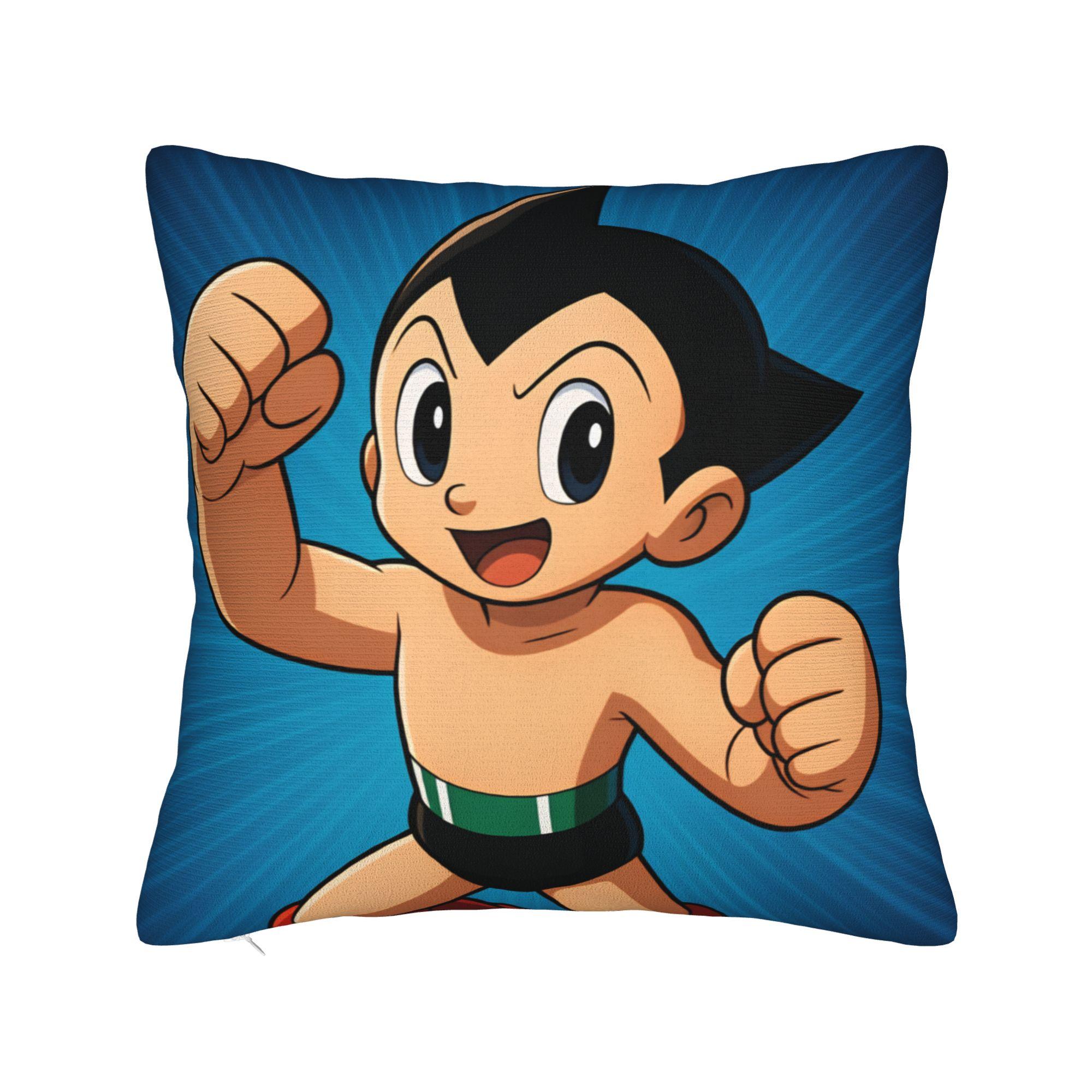 Astroboy Pillow Cover Tetsuwan Atom Astro Boy Soft Cushion Cover Vintage Pillow Case For Sofa Car Home Decor 30cmx30cm