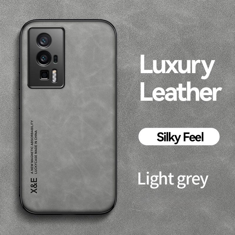 For Xiaomi Poco F5 Pro 5G Case Leather Car Magnetic Holder Phone Cover for Pocof5pro Poko Little F 5 Pro F5Pro TPU Protect Funda