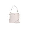 Mollie Metallic Logo Signature Charm Solid Leather Bucket Bag Women Bags Chalk-White CA214-IMCHK