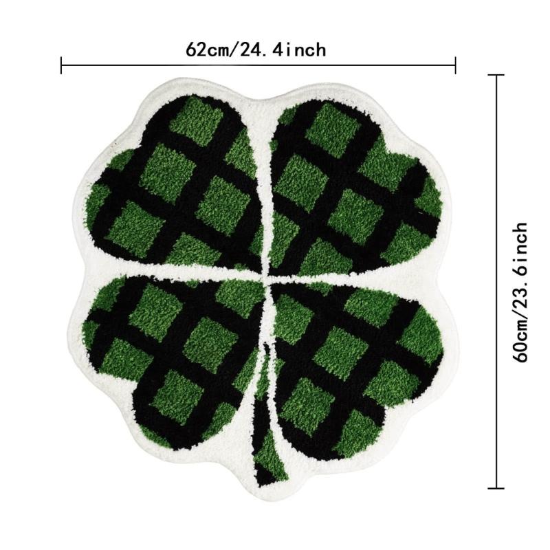 Patricks Day Front Porch Rugs Welcome Mat Lucky Clovers Door Mat Home Decor Bathroom Mat Door Carpet Indoor Outdoor Decor