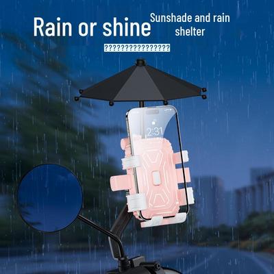 Electric Scooter & Motorcycle Phone Mount with Sun & Rain Protection