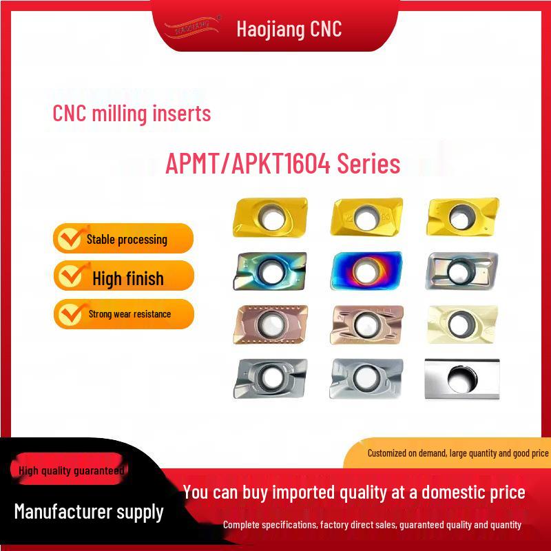 Milling Inserts APMT604/APKT1604 Face Milling, CNC Machine Inserts R0.8 Corner, In Stock