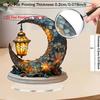Eid Al Fitr Crescent Lantern Desktop Decoration Multi-Purpose Holiday Gift for Home Office Bedroom