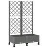 Planter with Trellis and Wheels Light Gray 80 X 40 X 131.5 Cm