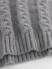 European and American High Neck Cable Knit Pullover for Spring and Autumn