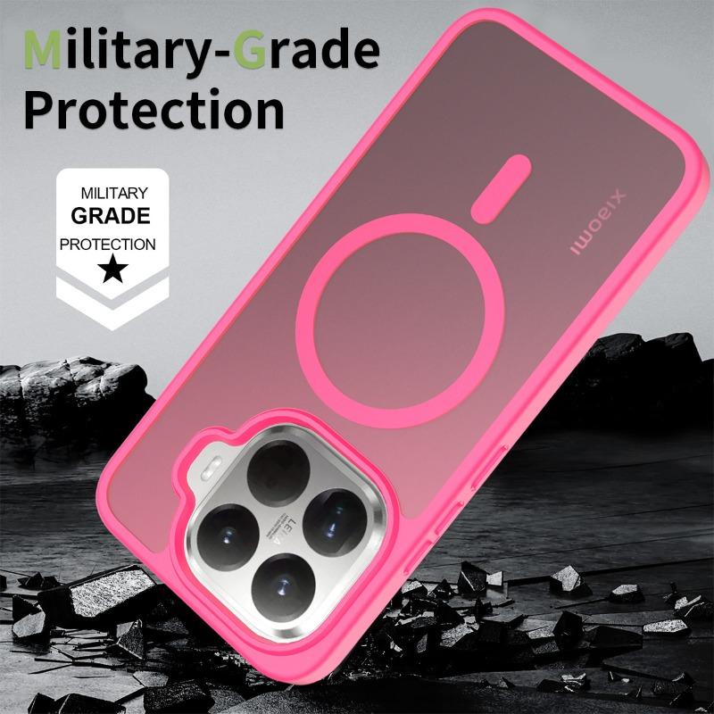 Magnetic Matte Shockproof Case For Xiaomi 17T Pro Magsafe Wireless Charging Hard Acrylic Soft Frame Cover Case for Mi 15T 15TPro