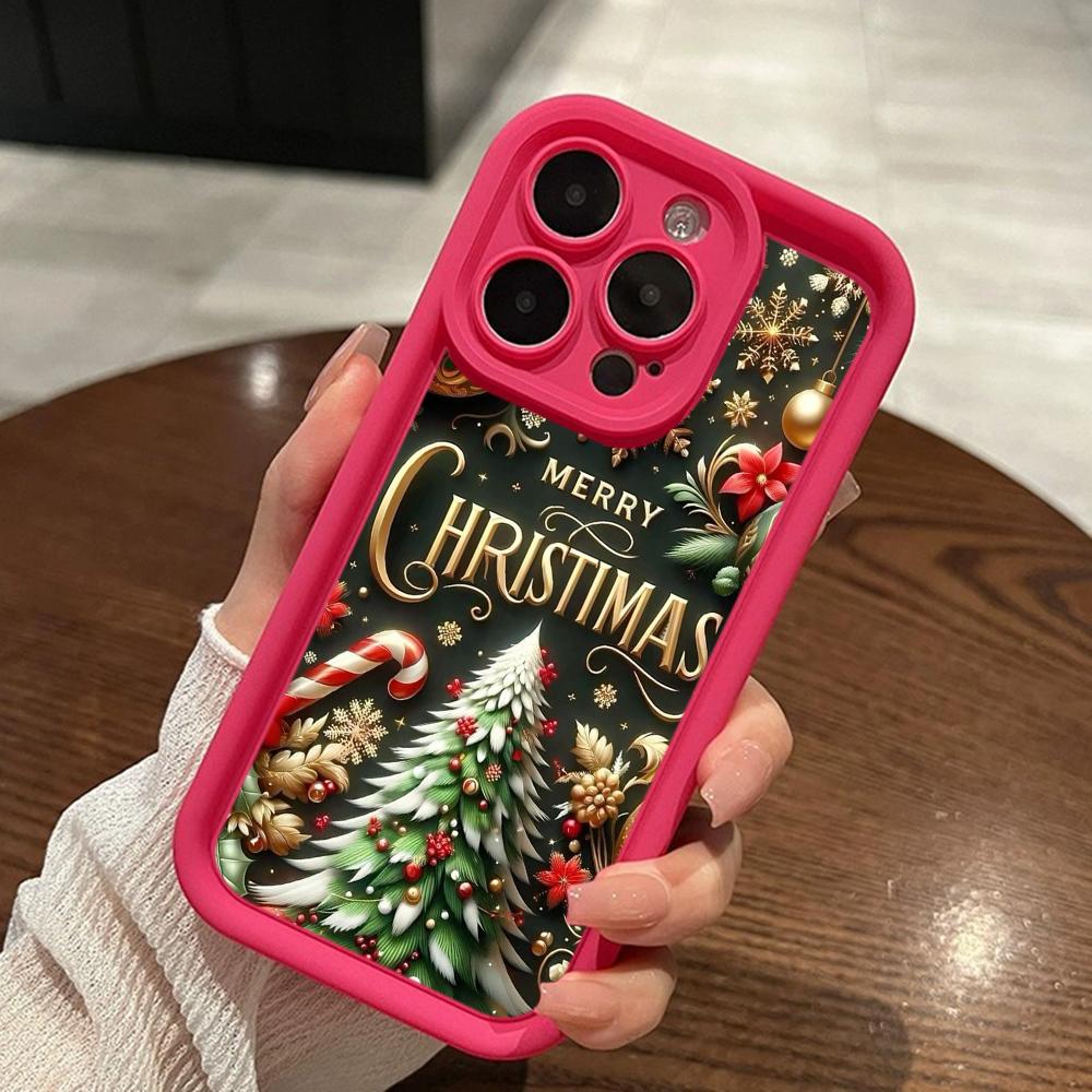 

Чехлы для телефонов Ae105 Happy New Year art Christmas для iPhone 16 14 13 11 Pro Max 15 7 8 6s Plus 12 mini XR XS Max SE 5s Angel Eye Ladder Protective Cover for iPhone 16 Pro Max