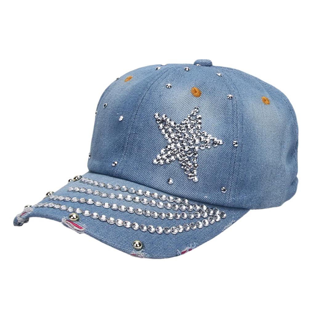 Crown Studded Rhinestone Baseball Cap