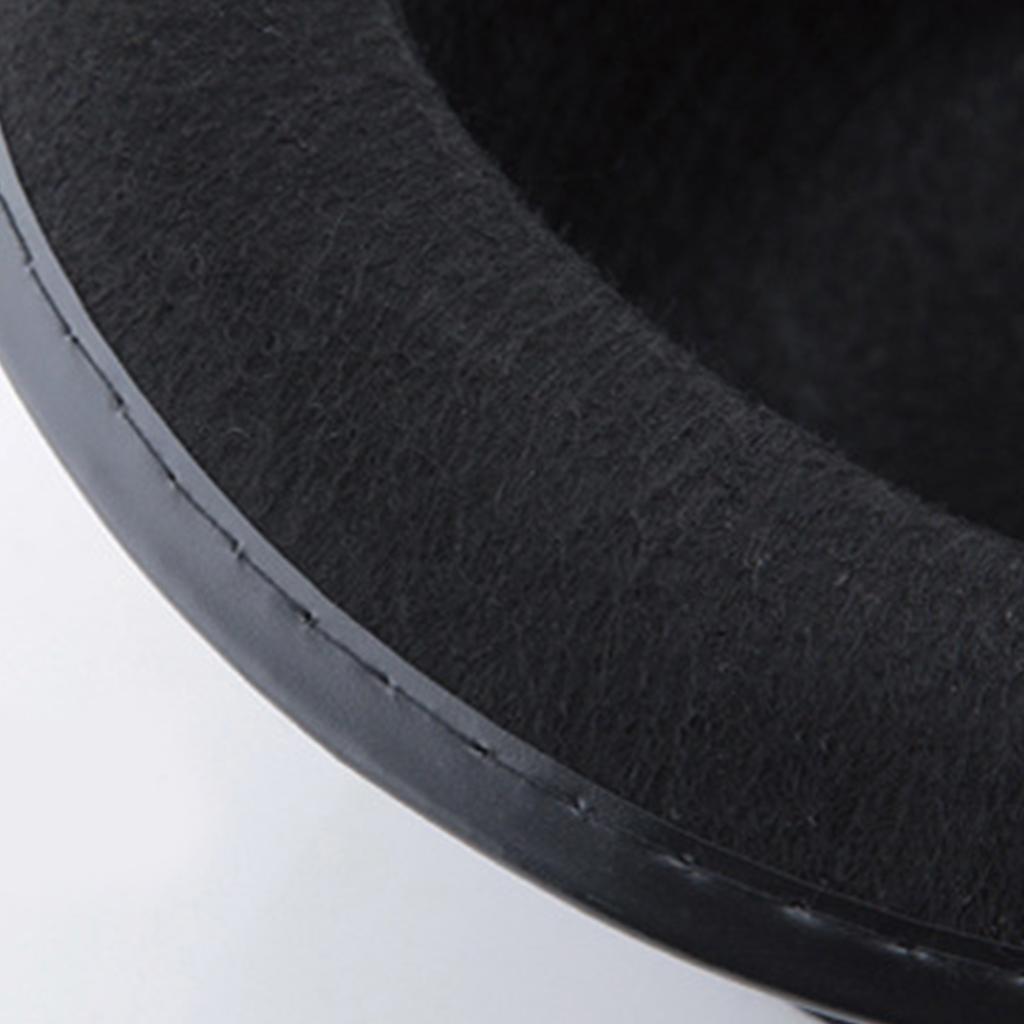 Kids' Black Party Hat Magician Derby Hat Short Brim Fedora Top Hat for Dress Up and Victorian Costume Parties