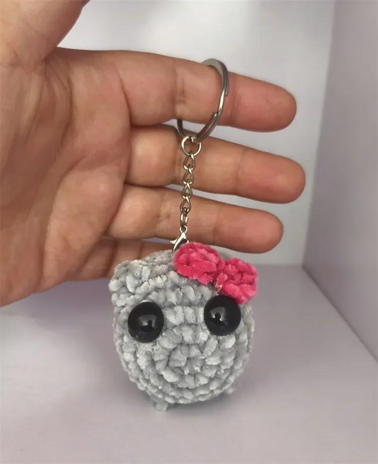 Sad Hamster Crochet Grief Hamster Crochet Doll with Music and Keychain