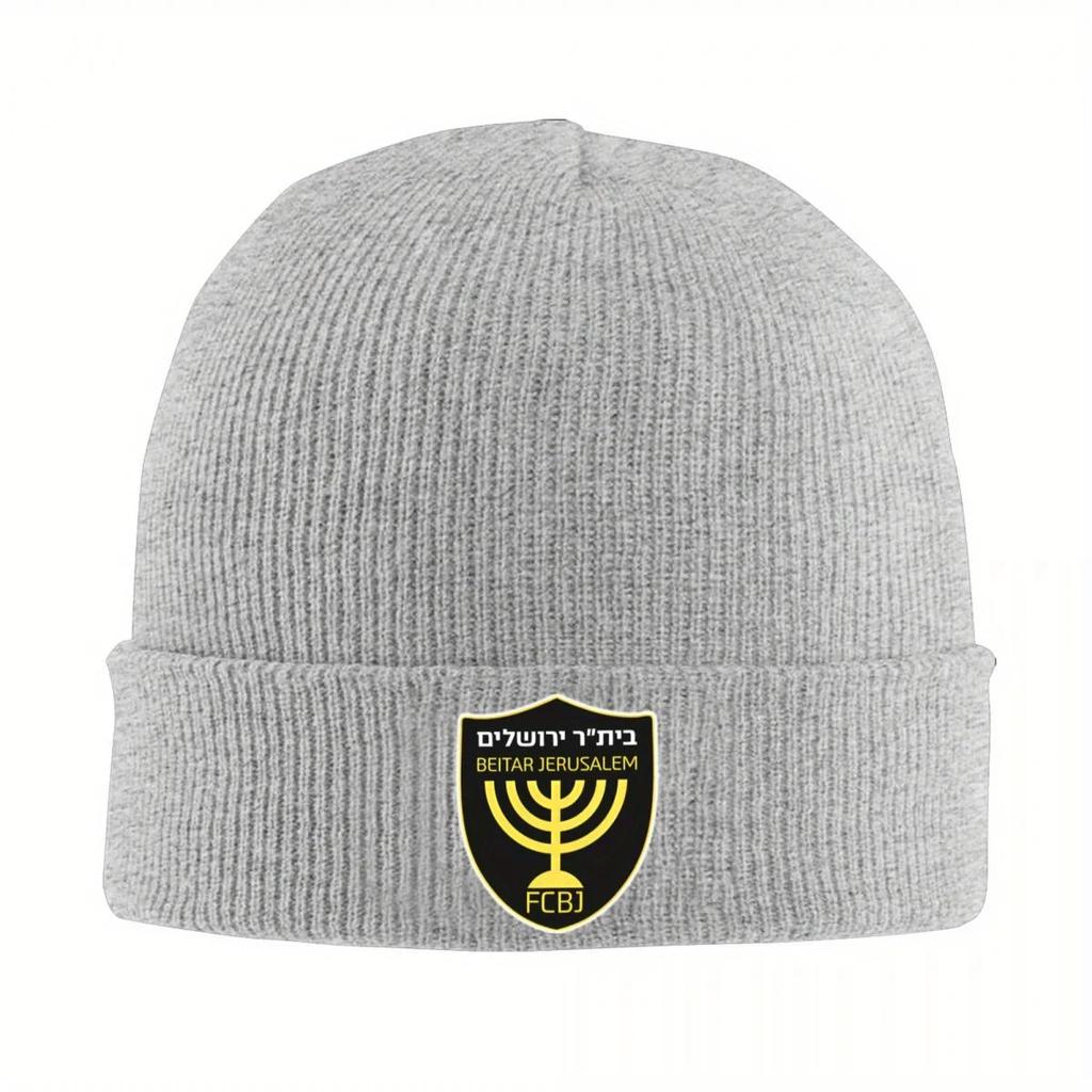 Neue Neue Beitar Jerusalem FC Mützen Beanie Mützen Muster Gestrickte Mütze Frühling Trendig Unisex Damen Hippie Thermisch Elastische Kappe