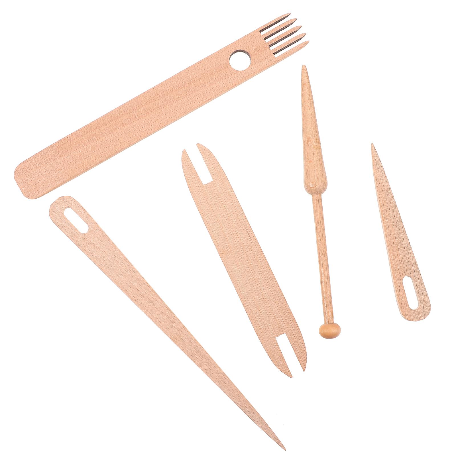 

1 Set Wooden Weaving Loom Tools Set With Comb With Stick Tapestry Bobbin Shuttle Needles For Accessories Looms Boards Weaving хаки