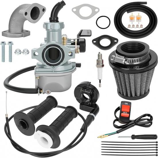 YOXUFA PZ22 Carburetor 22 mm Carb Throttle Cable Grip for 110cc 125cc ATV Pit Dirt Bike Coolster Mountopz SSR TaoTao DB14 DB24 Apollo Xpro Hawk 4