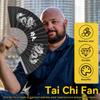 Chinese Kung Fu Tai Chi Fan Martial Arts Dance Folding Fan Stainless Steel Written Kung Fu Fan