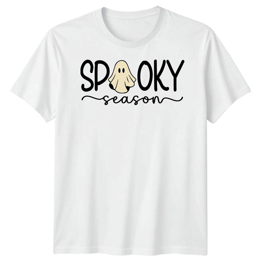Spooky Season Halloween Ghost Mens T Shirt Womens Tee Graphic Unisex Apparel