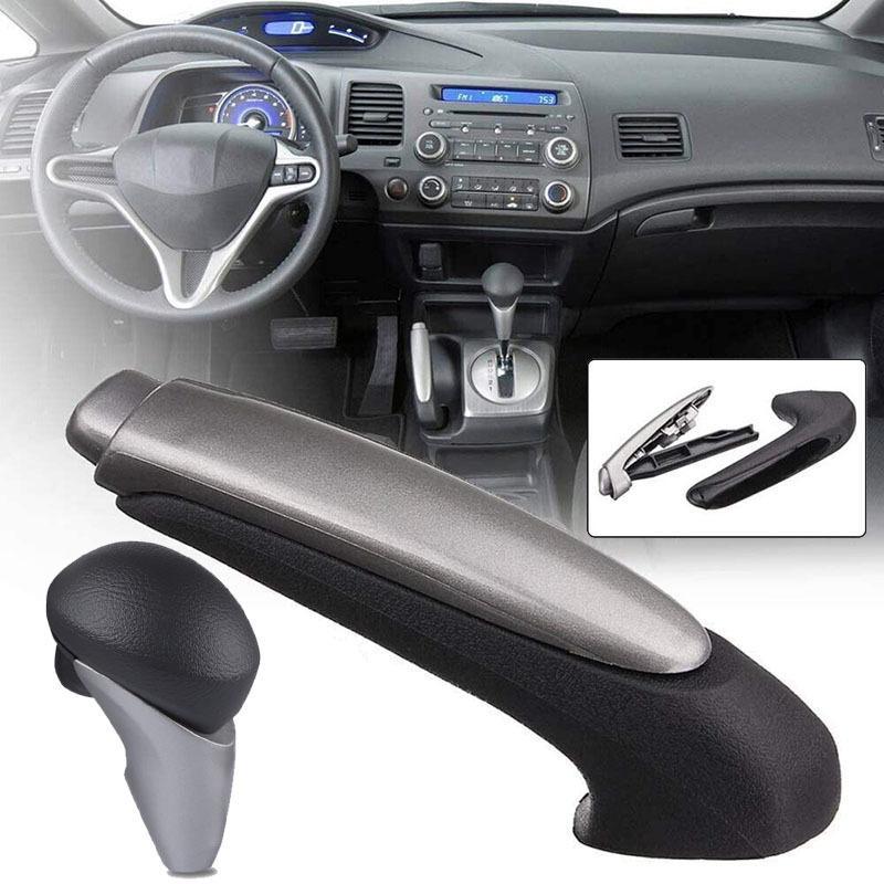 Gear Shift Knob Brake Handle Gear Shift Knob Left Hand Drive Parking Handbrake For Honda Civic 2006 2007 2008 2009 2010 2011