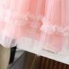 Sommer Neues Prinzessinnen-Stil Baby-Mädchenkleid Einfaches Einfarbiges Blasen-Kurzarm-Falten-Kuchenkleid Kinderkleidung Für Baby-Mädchen