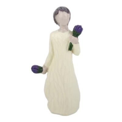 Willow Tree Mädchenstatue Handbemalte Harzfiguren Blumenmädchen Skulptur Handwerkskunst Ornament