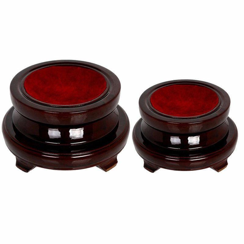 Support de Présentation Élégant en Bois Vintage Support de Base Pour Boule de Cristal Sphère Globe Décoratif