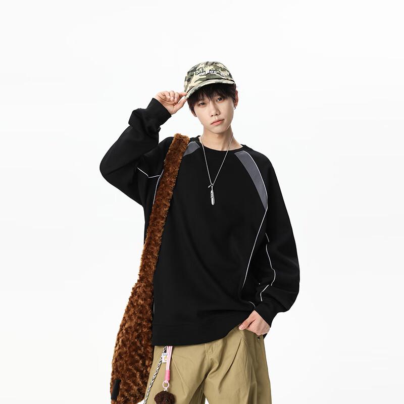 TOM ADAM American Fashion Striped Crewneck Sweatshirt