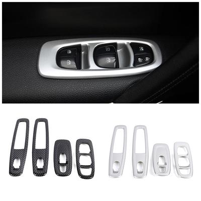 For Renault Kadjar 2015-2019 Inner Door Armrest Window Lift Switch Button Panel Cover Trim Car Interior Styling Refit