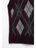 2024 Winter Women's Fashion: European & American Diamond Knit Vest 5755002