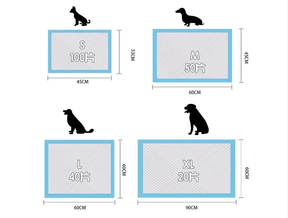 Super Absorbent Pet Diaper Dog Training Pee Pads Disposable Puppy Potty Pads Soakers For Cats Dog Diapers Cage Mat Pet Supplies