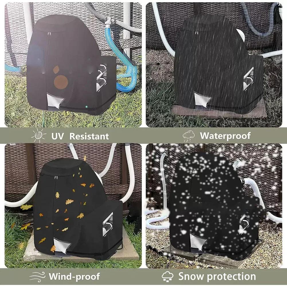 Protective Cover for Sand Filter Pump Made from 420D Oxford Fabric Waterproof and UV Resistant Easy Installation with Zipper