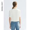Langzi Basic Elegant V-Neck Lantern Sleeve Blouse
